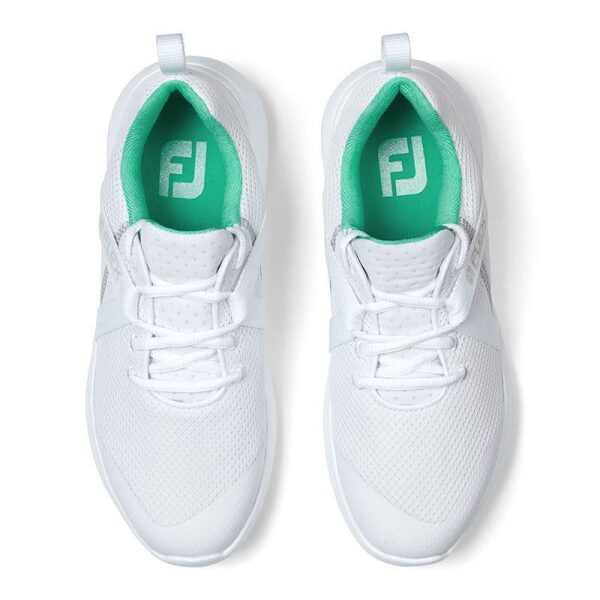 Footjoy Flex Ladies Golf Shoes - White/Green - 95729
