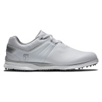 Footjoy Pro SL Ladies Golf Shoes - Wide Width White/Grey - 98134