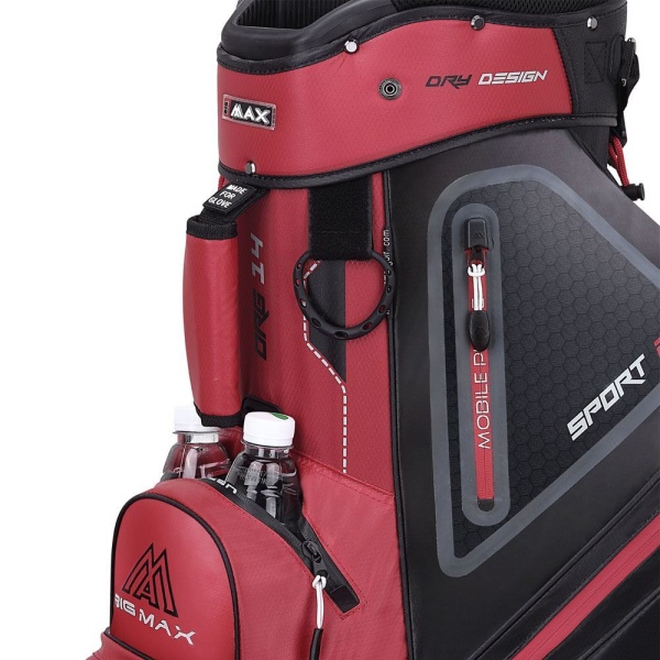  Big Max DRI LITE Sport 2 Cart Bag Red Black