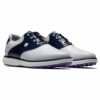 Footjoy Ladies Traditions Spikeless Golf Shoes White Navy 97926