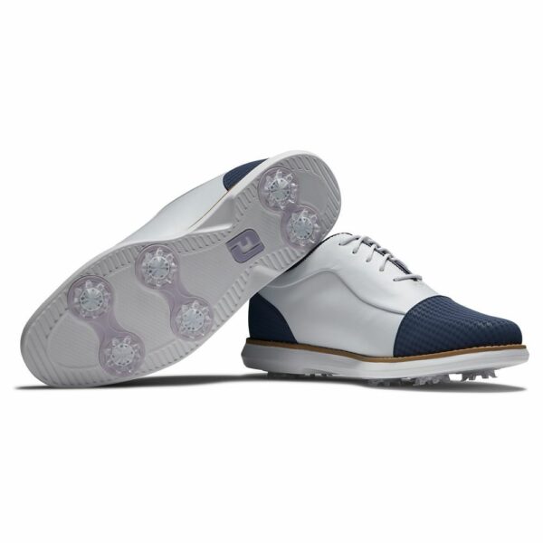 Footjoy Ladies Traditions Golf Shoes - White/Navy 97915