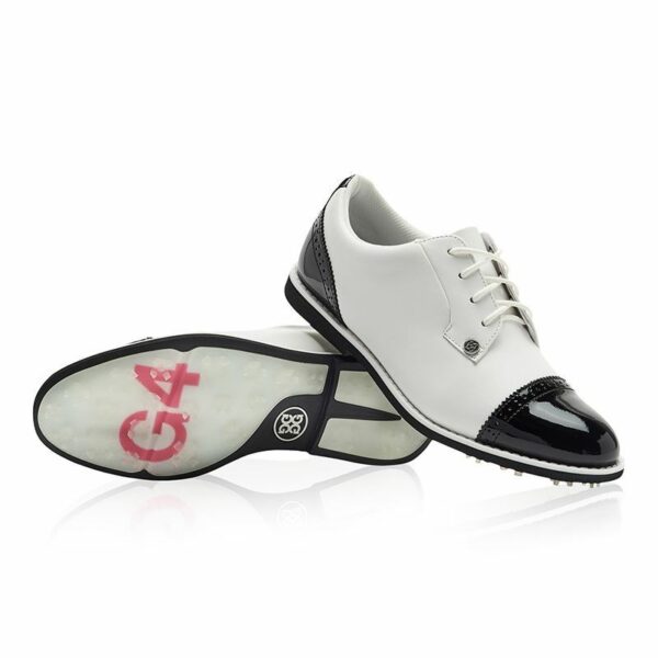 G Fore Ladies Cap Toe Gallivanter Golf Shoes - Snow/Onyx